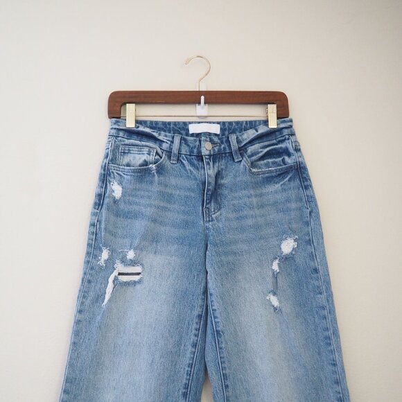 Vervet Mid Rise Wide Leg Distressed Jeans sz 26 - Picture 5 of 8